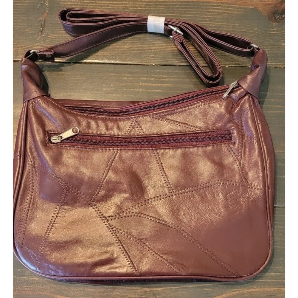 Patchwork Suede Boho Hippie Crossbody / Shoulder Bag - Picture 5 of 8